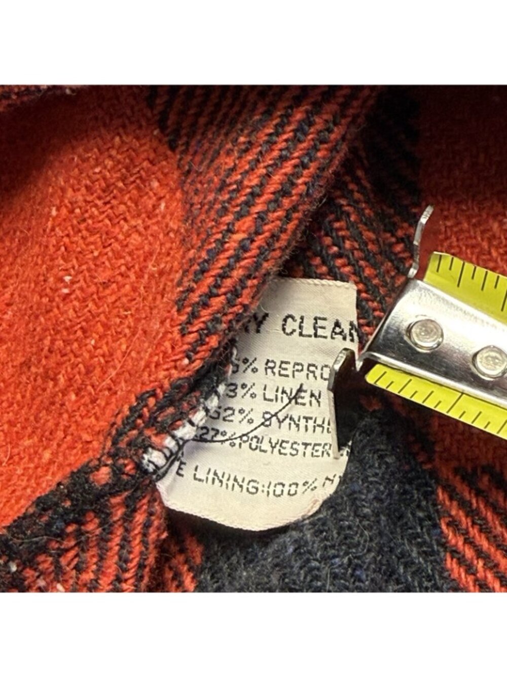 Vintage Lord James Flannel Jacket Mens XL Red Buffalo Plaid - Picture 10 of 14